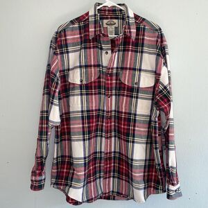 VTG Eddie Bauer Legends Men’s Flannel Plaid Button Shirt Long Sleeve Heavy L EUC